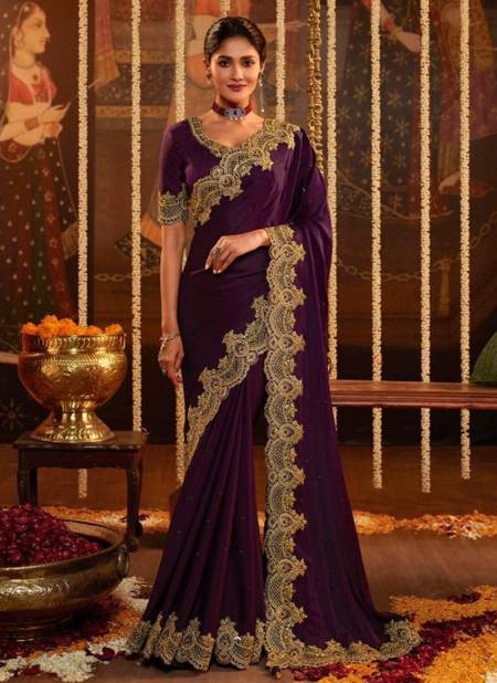 Purple Colour Sulakshmi Celebration New Latest Designer Dola Silk Heavy Exclusive Festive Wear Saree Collection 7603